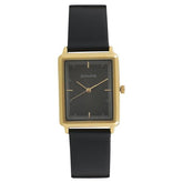 Sonata Men's Watch Analog Black Dial With Black Leather Strap, 77084YL02